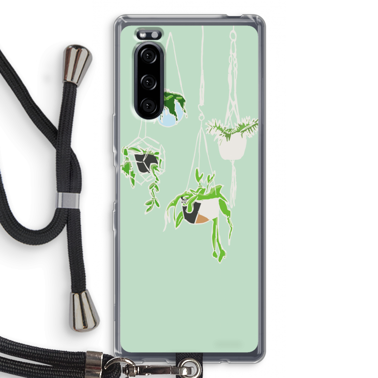 Hang In There: Sony Xperia 5 Transparant Hoesje met koord