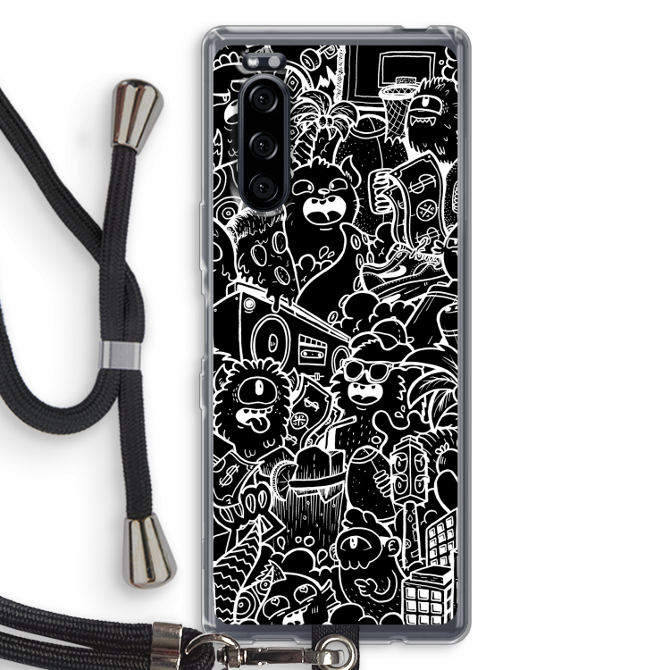 Vexx Black City : Sony Xperia 5 Transparant Hoesje met koord