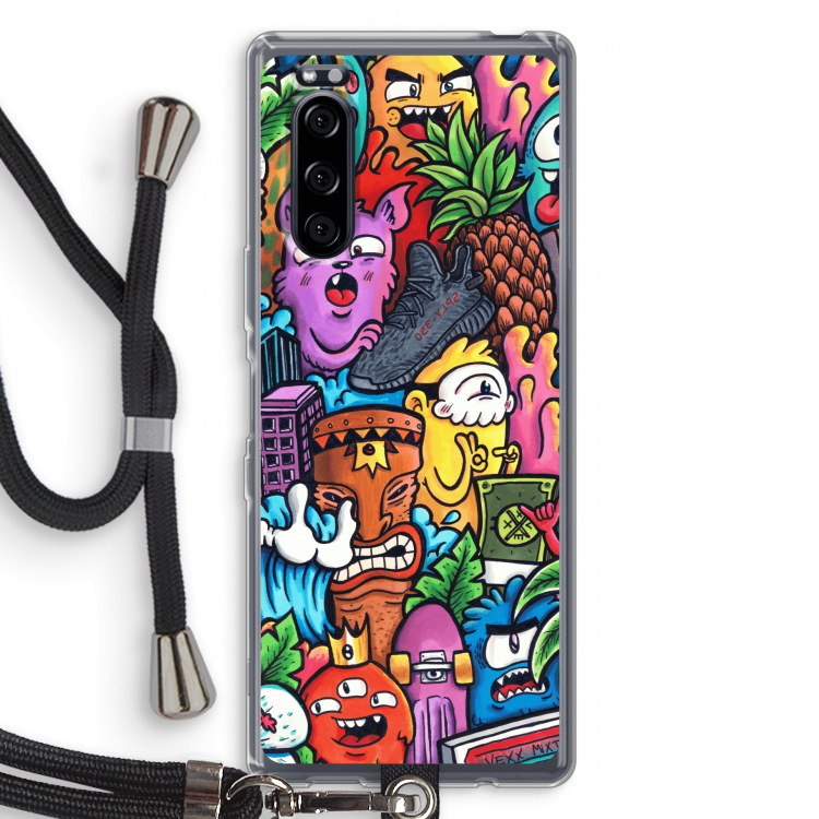 Vexx Mixtape: Sony Xperia 5 Transparant Hoesje met koord
