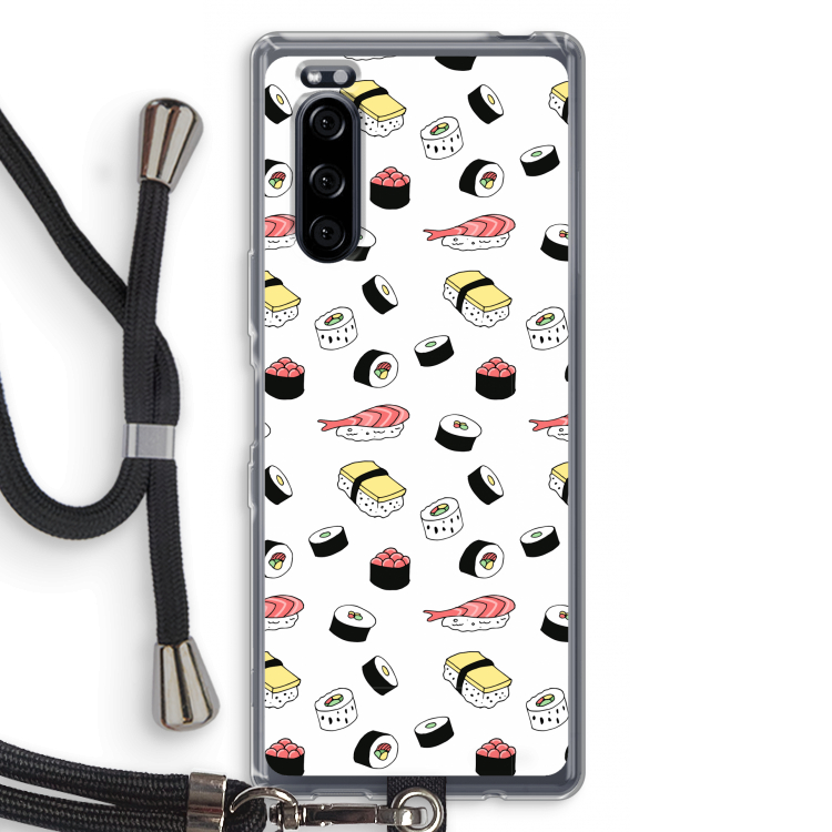 Sushi time: Sony Xperia 5 Transparant Hoesje met koord