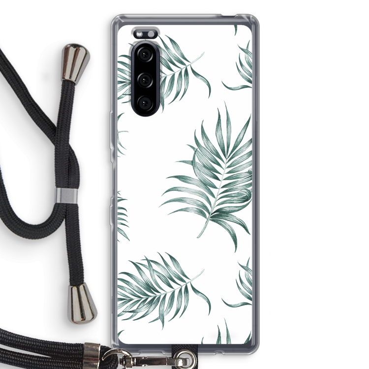 Simple leaves: Sony Xperia 5 Transparant Hoesje met koord