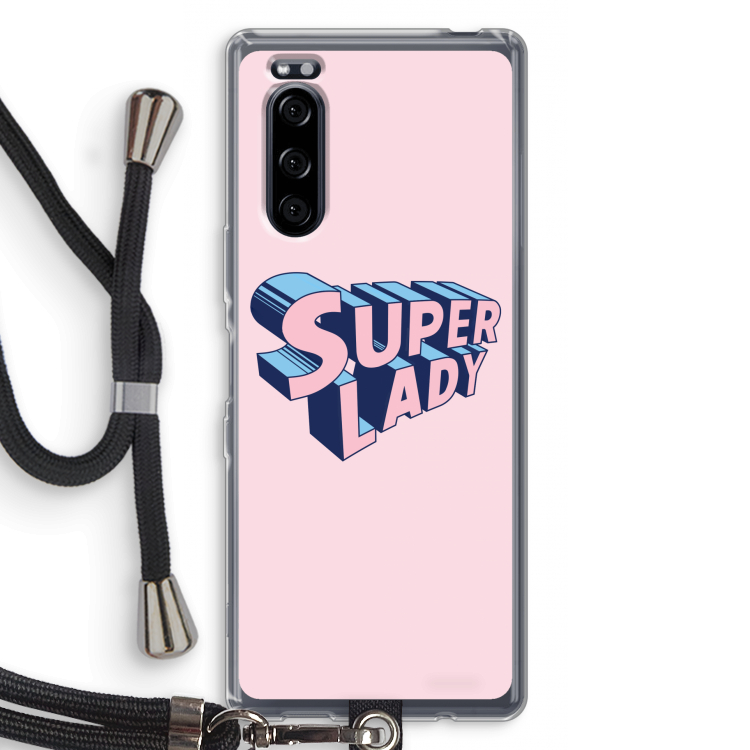 Superlady: Sony Xperia 5 Transparant Hoesje met koord