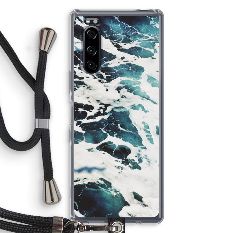 Golven: Sony Xperia 5 Transparant Hoesje met koord