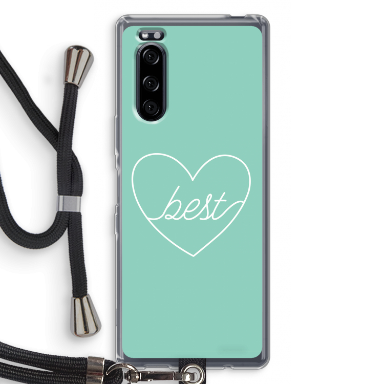 Best heart pastel: Sony Xperia 5 Transparant Hoesje met koord