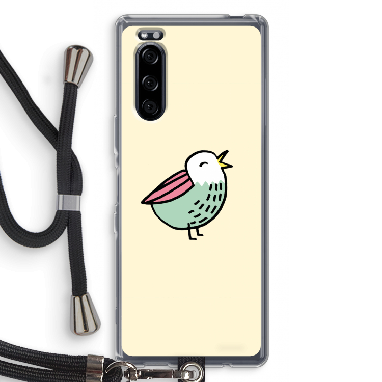 Birdy: Sony Xperia 5 Transparant Hoesje met koord