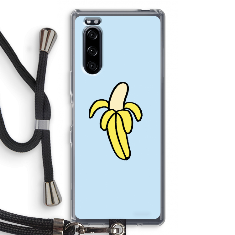 Banana: Sony Xperia 5 Transparant Hoesje met koord