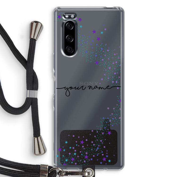 Sterren: Sony Xperia 5 Transparant Hoesje met koord