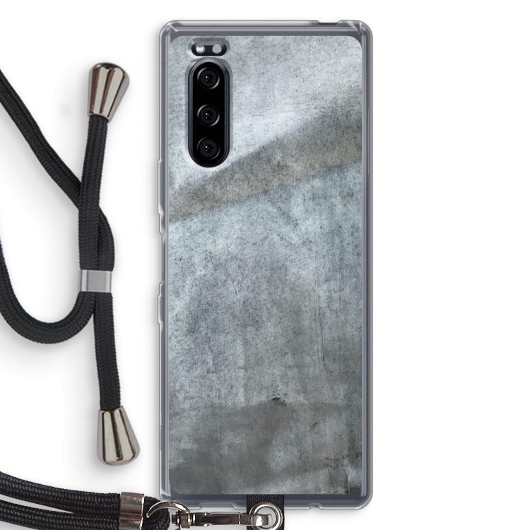 Grey Stone: Sony Xperia 5 Transparant Hoesje met koord