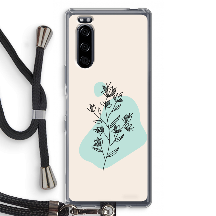 Violets are blue: Sony Xperia 5 Transparant Hoesje met koord