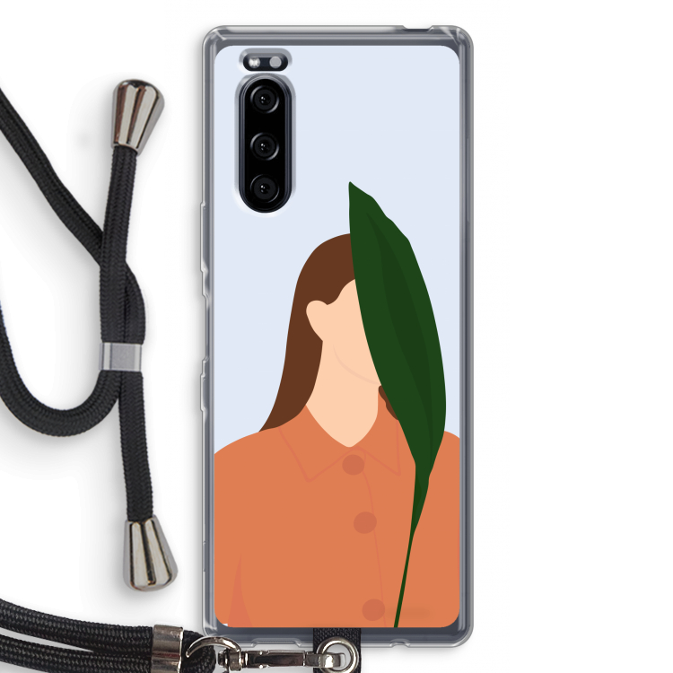 Leaf: Sony Xperia 5 Transparant Hoesje met koord