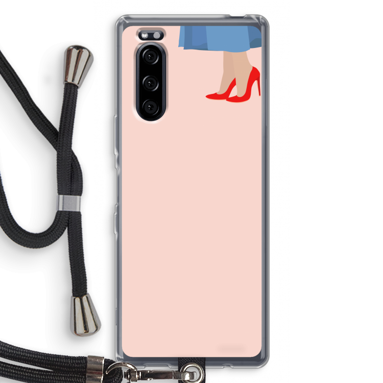High heels: Sony Xperia 5 Transparant Hoesje met koord