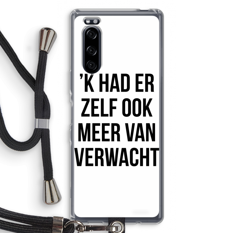 Meer verwacht: Sony Xperia 5 Transparant Hoesje met koord