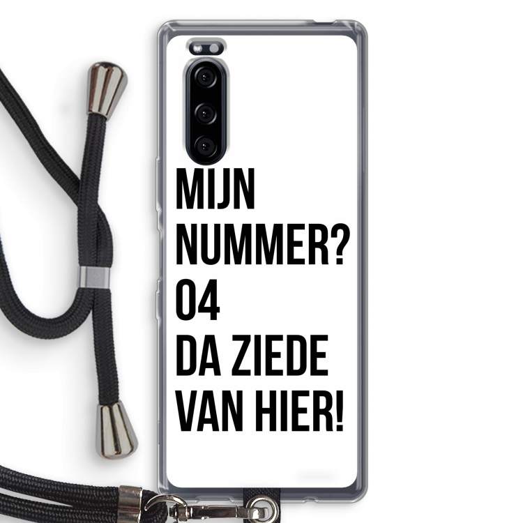 Da ziede van hier: Sony Xperia 5 Transparant Hoesje met koord