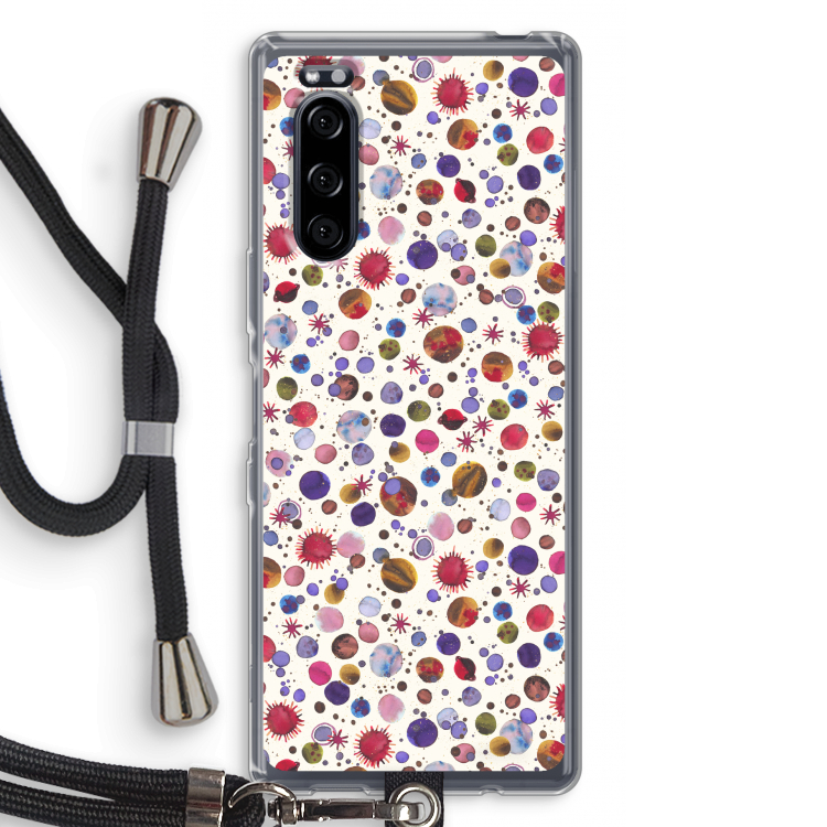 Planets Space: Sony Xperia 5 Transparant Hoesje met koord