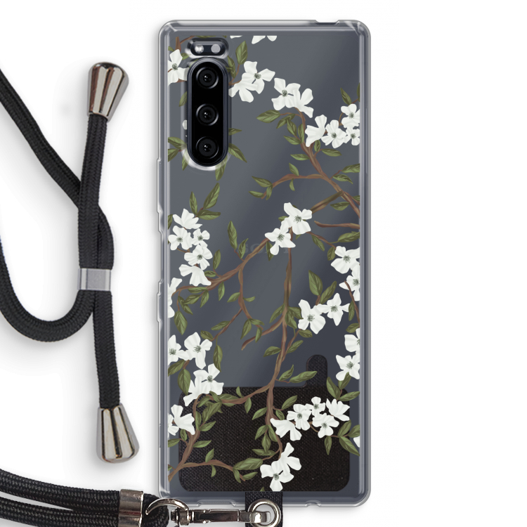 Blossoming spring: Sony Xperia 5 Transparant Hoesje met koord