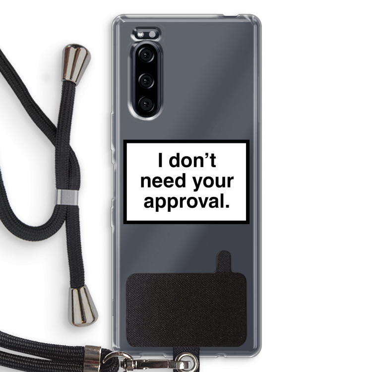 Don't need approval: Sony Xperia 5 Transparant Hoesje met koord