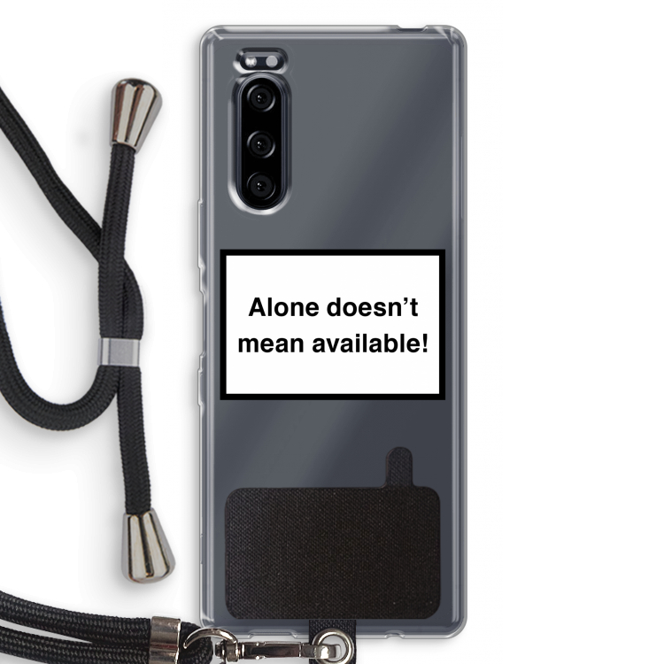 Alone: Sony Xperia 5 Transparant Hoesje met koord