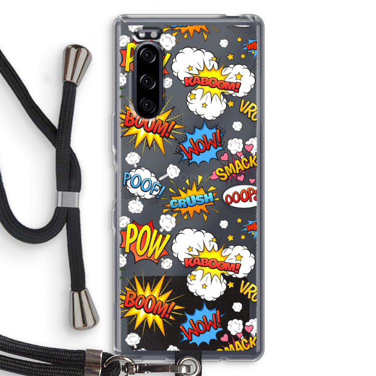 Pow Smack: Sony Xperia 5 Transparant Hoesje met koord