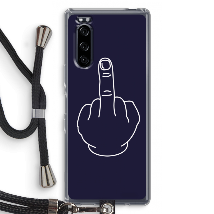 F**k U: Sony Xperia 5 Transparant Hoesje met koord