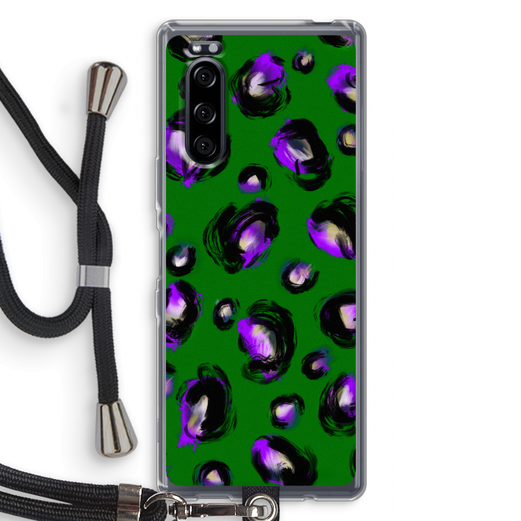 Green Cheetah: Sony Xperia 5 Transparant Hoesje met koord