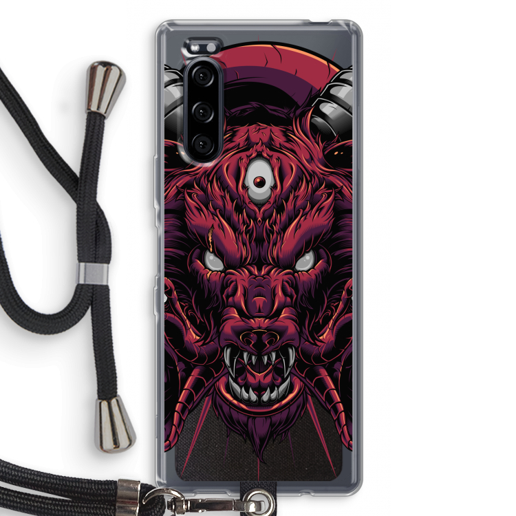 Hell Hound and Serpents: Sony Xperia 5 Transparant Hoesje met koord