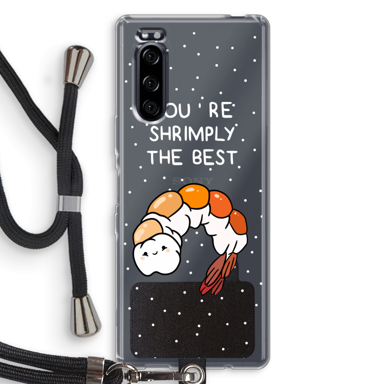 You're Shrimply The Best: Sony Xperia 5 Transparant Hoesje met koord