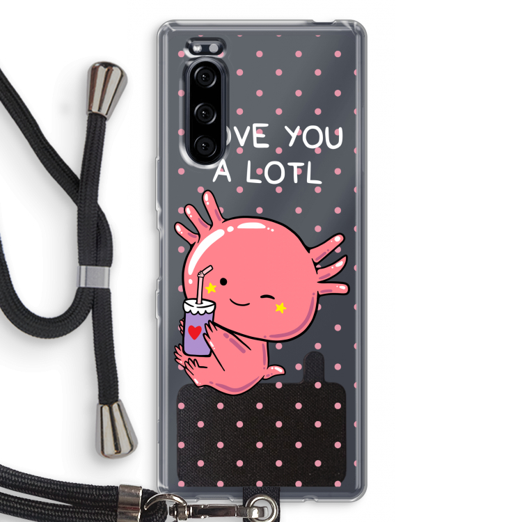 Love You A Lotl: Sony Xperia 5 Transparant Hoesje met koord