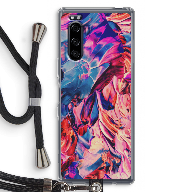 Pink Orchard: Sony Xperia 5 Transparant Hoesje met koord
