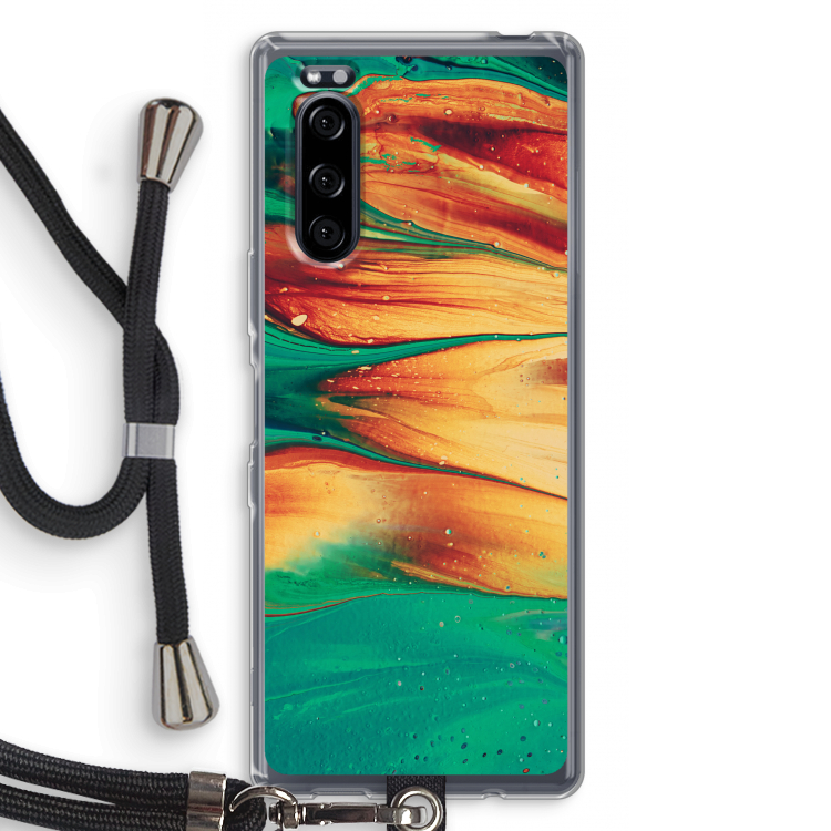 Green Inferno: Sony Xperia 5 Transparant Hoesje met koord
