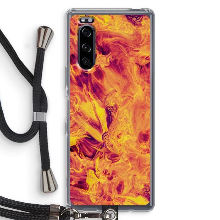 Eternal Fire: Sony Xperia 5 Transparant Hoesje met koord