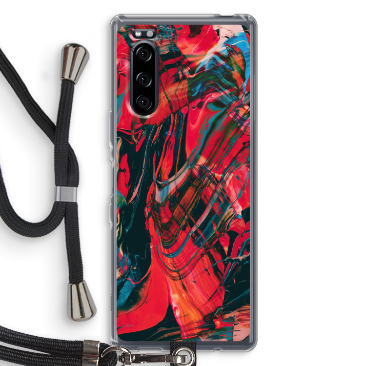 Endless Descent: Sony Xperia 5 Transparant Hoesje met koord