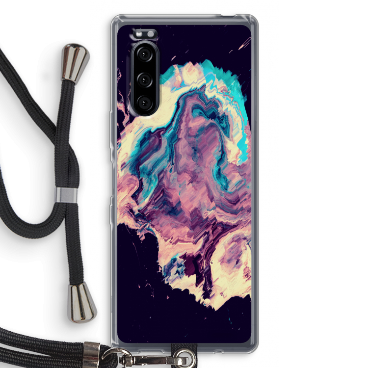Cosmic Silence: Sony Xperia 5 Transparant Hoesje met koord