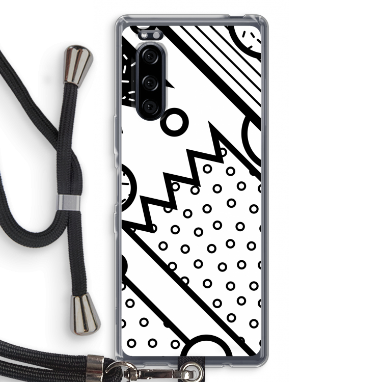 Pop Art #4: Sony Xperia 5 Transparant Hoesje met koord