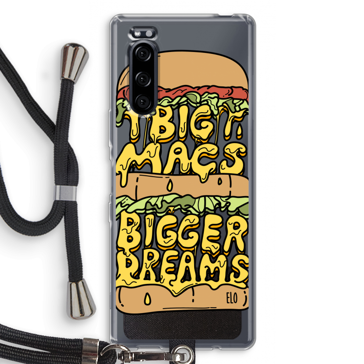 Big Macs Bigger Dreams: Sony Xperia 5 Transparant Hoesje met koord