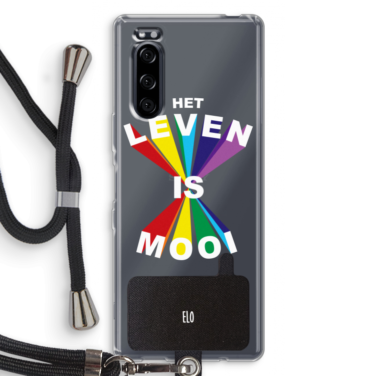 Het Leven Is Mooi: Sony Xperia 5 Transparant Hoesje met koord
