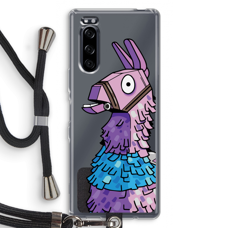 Lama: Sony Xperia 5 Transparant Hoesje met koord