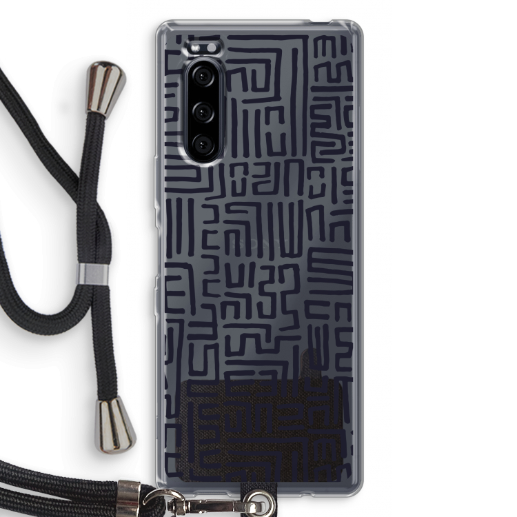 Moroccan Print: Sony Xperia 5 Transparant Hoesje met koord