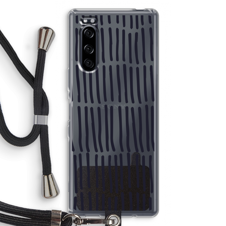 Moroccan stripes: Sony Xperia 5 Transparant Hoesje met koord