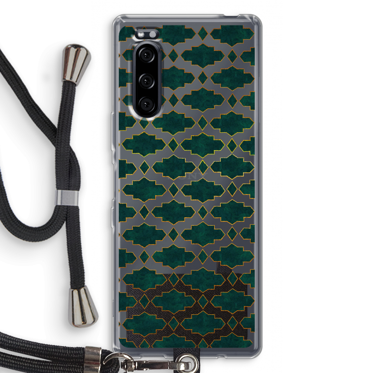 Moroccan tiles: Sony Xperia 5 Transparant Hoesje met koord