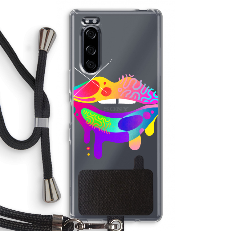 Lip Palette: Sony Xperia 5 Transparant Hoesje met koord