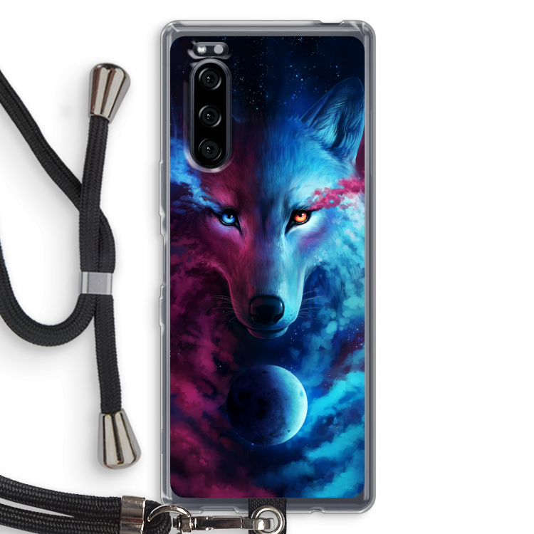 Where Light And Dark Meet: Sony Xperia 5 Transparant Hoesje met koord