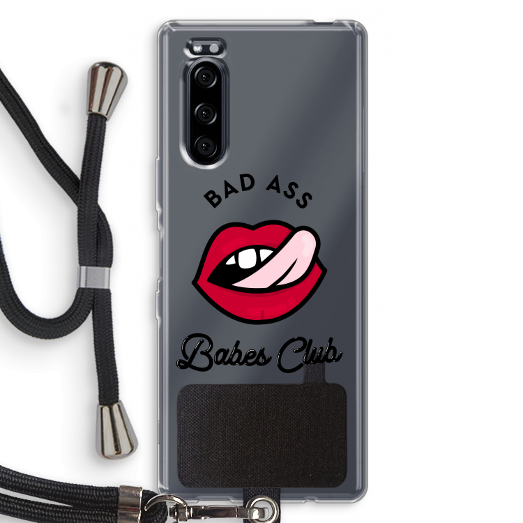 Badass Babes Club: Sony Xperia 5 Transparant Hoesje met koord
