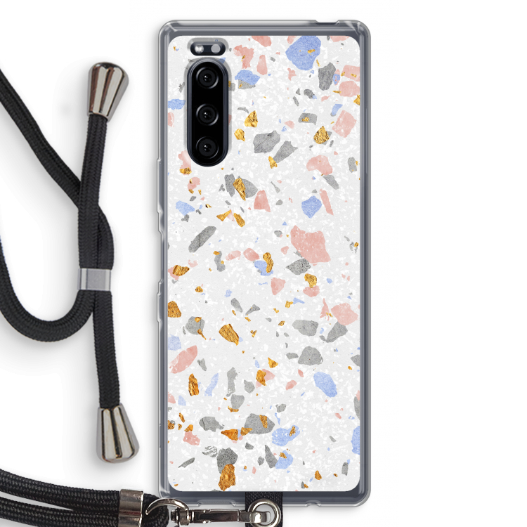 Terrazzo N°8: Sony Xperia 5 Transparant Hoesje met koord