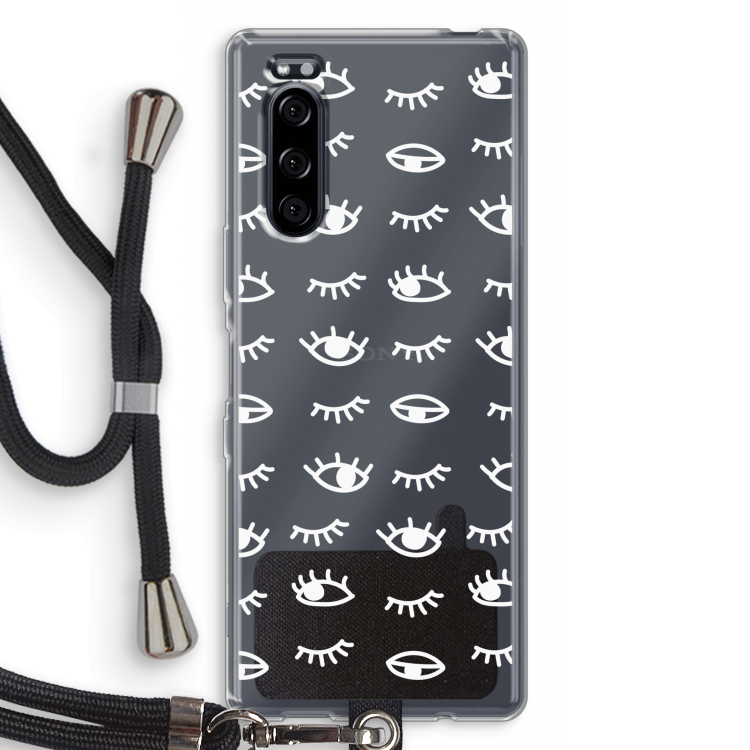 Eye pattern #3: Sony Xperia 5 Transparant Hoesje met koord