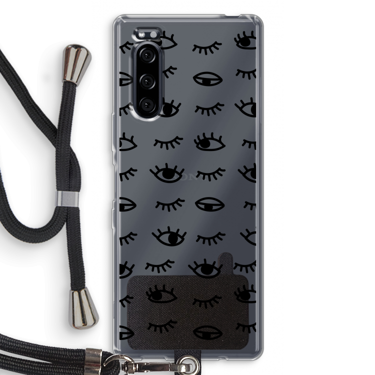 Eye pattern #2: Sony Xperia 5 Transparant Hoesje met koord