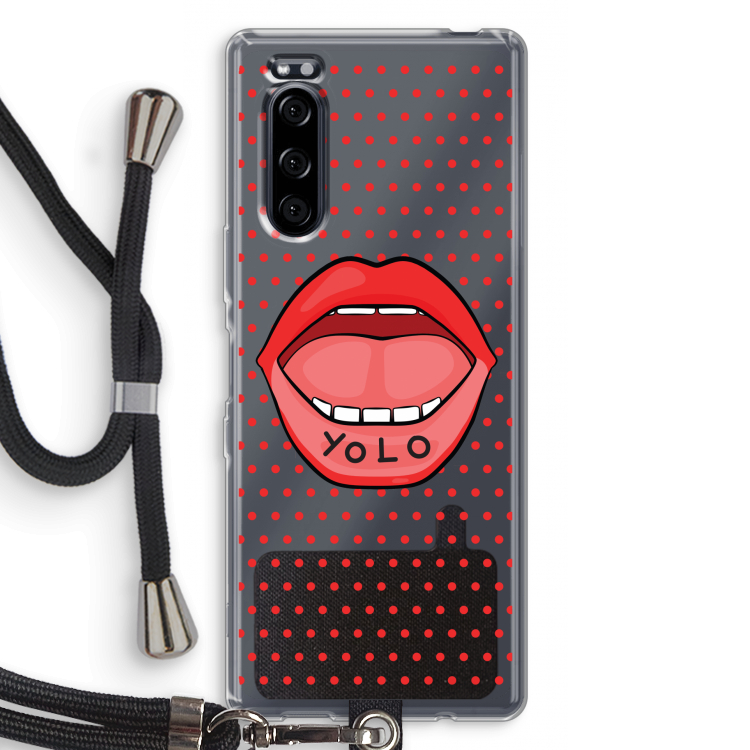 Yolo Denise: Sony Xperia 5 Transparant Hoesje met koord