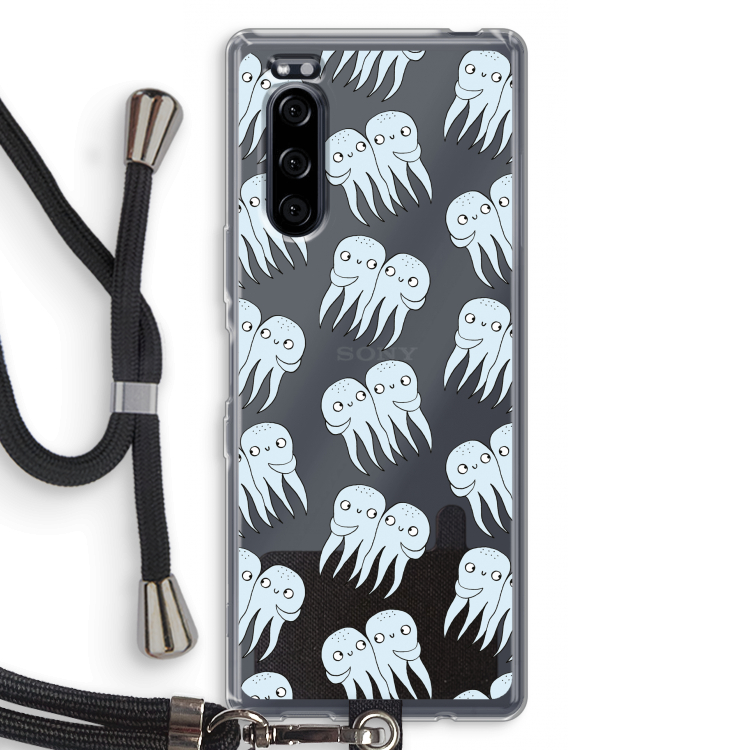 Octopussen: Sony Xperia 5 Transparant Hoesje met koord