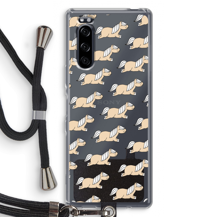Ponys: Sony Xperia 5 Transparant Hoesje met koord