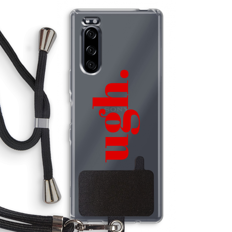 Ugh: Sony Xperia 5 Transparant Hoesje met koord