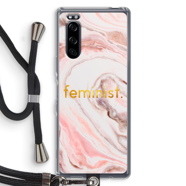 Feminist: Sony Xperia 5 Transparant Hoesje met koord